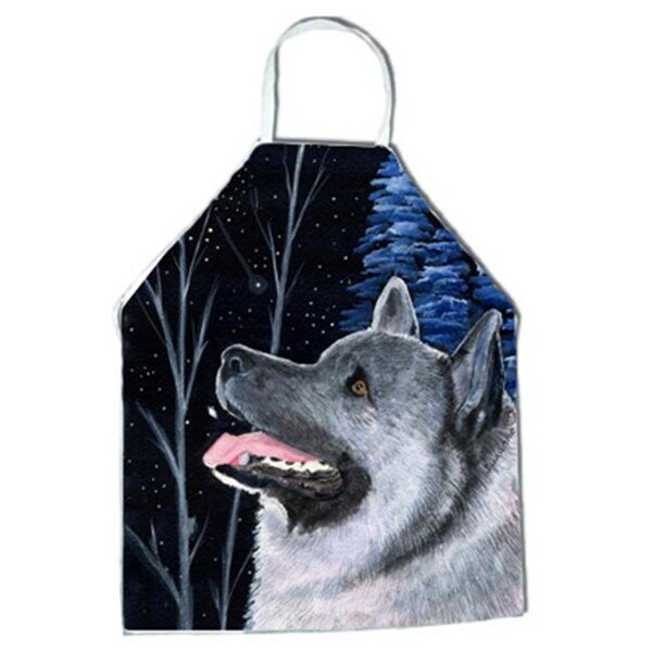 Carolines Treasures Carolines Treasures SS8398APRON Starry Night Norwegian Elkhound Apron - 27 x 31 in. SS8398APRON - main